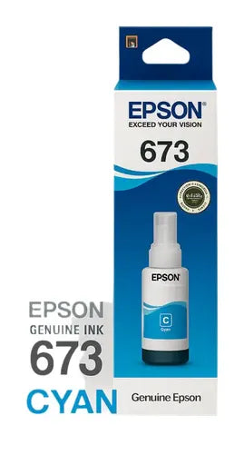 Epson 673 Cyan Ink Bottle Original - Printers